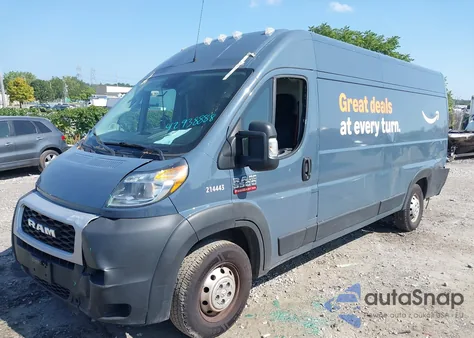 2021 Ram Promaster 3500 Cargo Van High Roof 159 Wb Ext из США, поврежденный, VIN 3C6MRVJG9ME544727